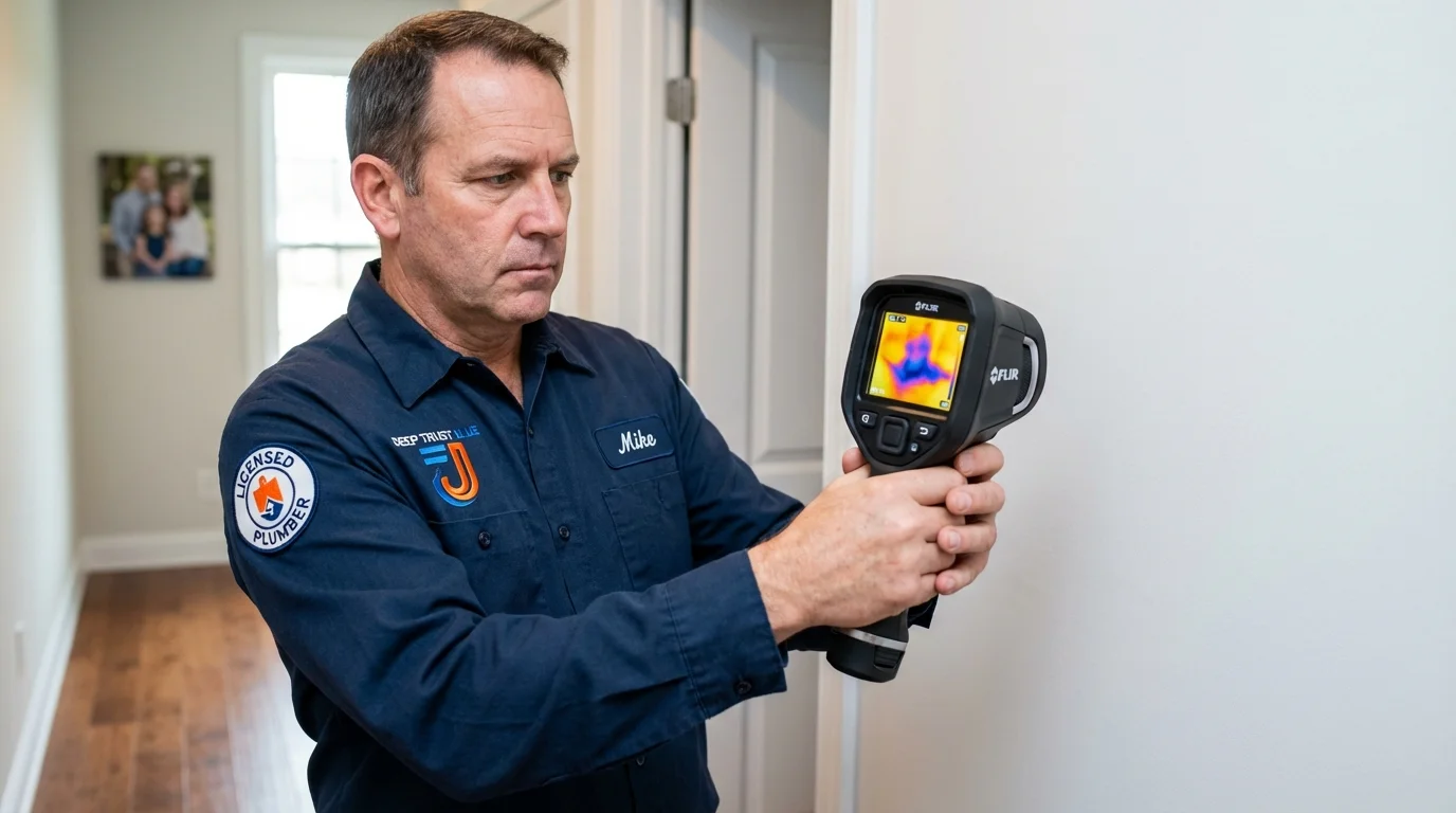Thermal imaging leak detection by Johns Plumbing LLC in Lucedale